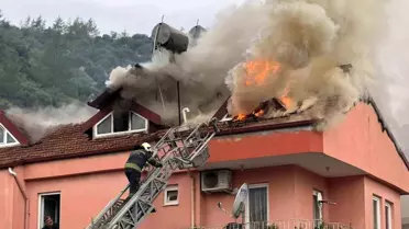 Yangın sonrası çatı katının durumu