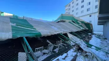 Çöken düğün salonunun dış görüntüsü