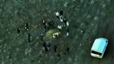 Operasyon sırasında dron görüntüsü