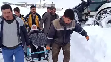 Ağrı’da Kar Fırtınasında 64 Yaşındaki Kadın Sağlık Ekipleriyle Hastaneye Ulaştırıldı