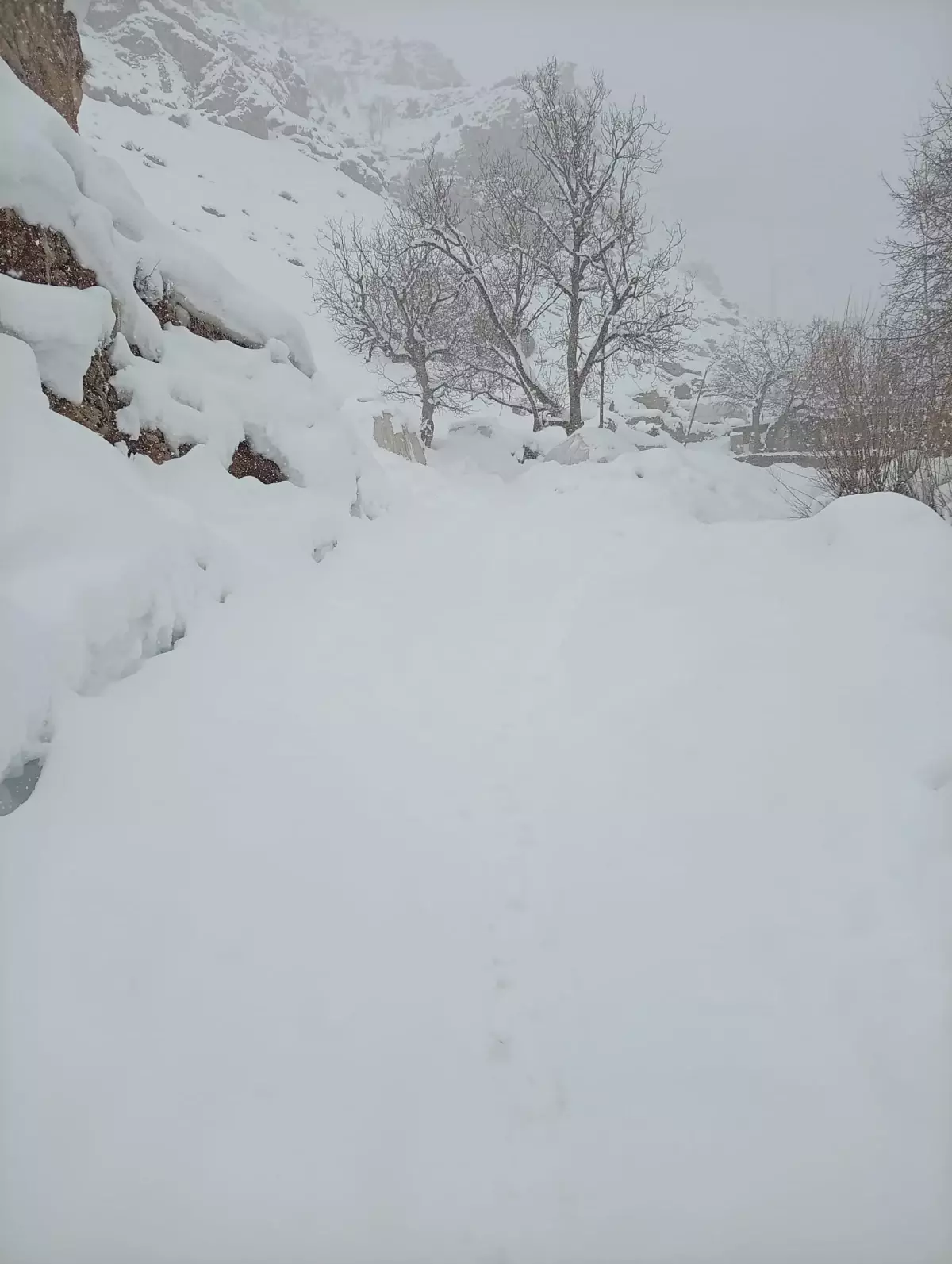 Vanda’da 2 Metrelik Karla Mücadele: Çatak Köylüsü Tünel Kazdı