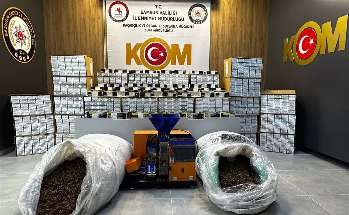 Samsun Emniyeti 320 Bin Makaron ve 130 Kg Kaçak Tütünü Yakaladı