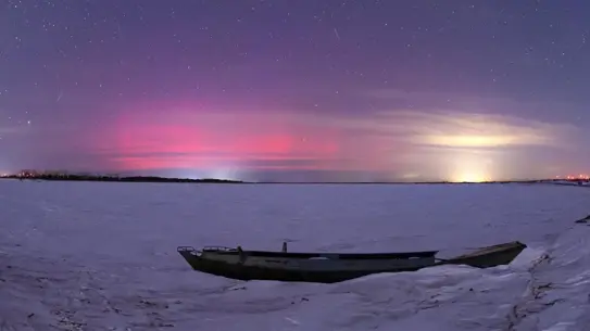 Heilongjiang’da aurora manzarası
