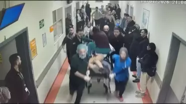 Atlas Çağlayan'ın hastaneye getirildiği an