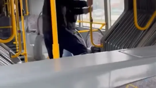 Olay anında otobüs içi görüntüsü