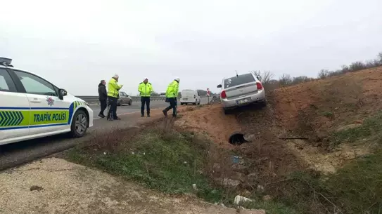 Kazanın meydana geldiği yolun görüntüsü