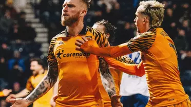 Hull City maç sonrası kutlama