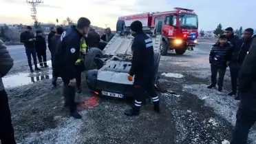 Mardin'de Hafif Ticari Araç Takla Attı, Sürücü Yaralı