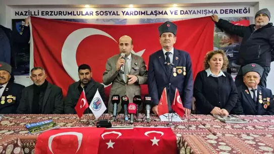 Nazilli'de Tüm Dernekler Bir Araya Gelerek Bayrak Saldırısını Kınadı
