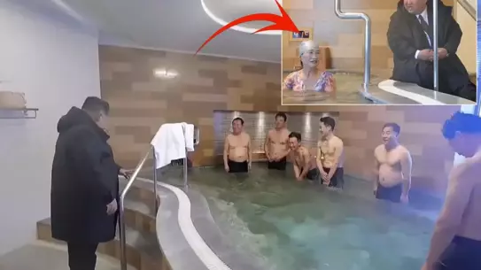 Kim Jong-un dinlenme tesisinde çalışanlara hitap ediyor