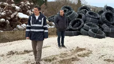 Altyapı projesi için kullanılan borular