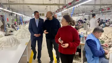 Kaymakam Özderin, Pınarhisar’da Esnaf ve Tekstil Fabrikasını Ziyaret Etti