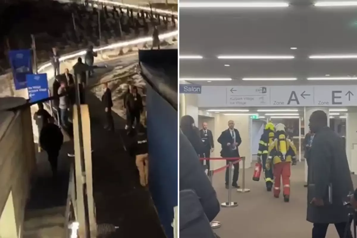 Davos WEF tahliye anı