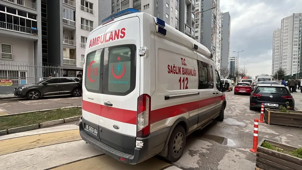 Bursa’da balkon kazası sonrası olay yeri
