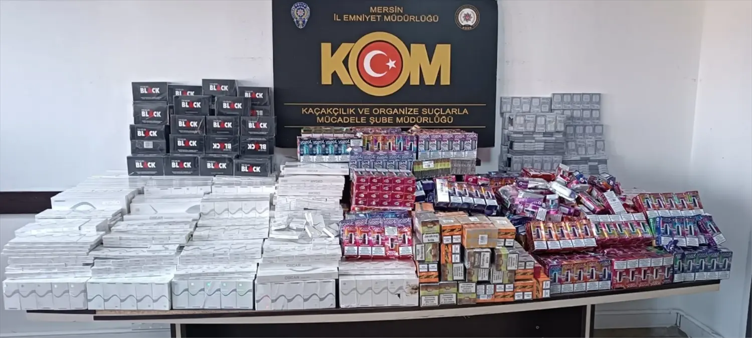 Mersin'de Kaçak Tütün Operasyonu: 6.290 Paket Sigara ve 11.650 Puro Ele Geçirildi