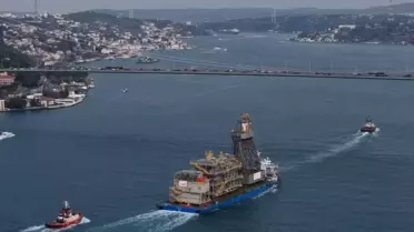 Yıldırım sondaj gemisinin taşınan parçaları