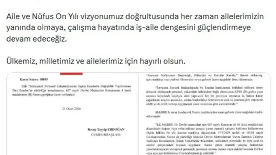 Yeni çalışma düzenlemesiyle ilgili görsel