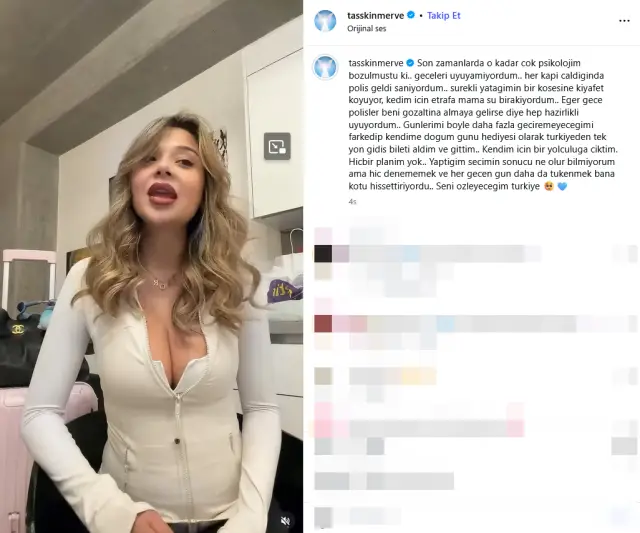 Merve Taşkın'ın seyahat hazırlıkları