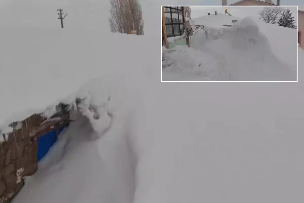 Sivas'ta yoğun kar yağışı