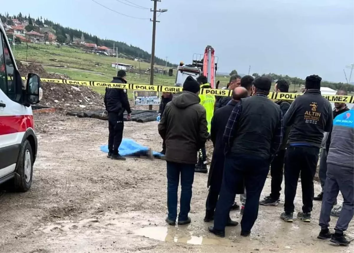 Aliağa inşaat şantiyesinde kaza sonrası görüntü