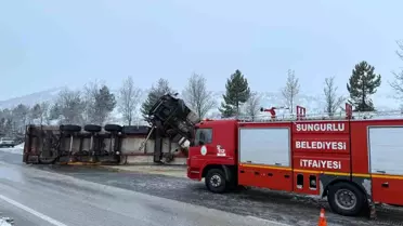 Kazanın gerçekleştiği buzlu yol