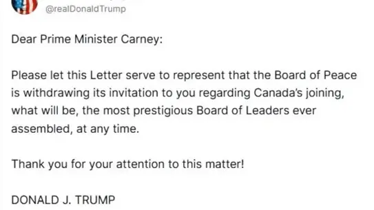 Trump, Kanada Başbakanı Carney'e Gazze Barış Davetini Geri Çekti
