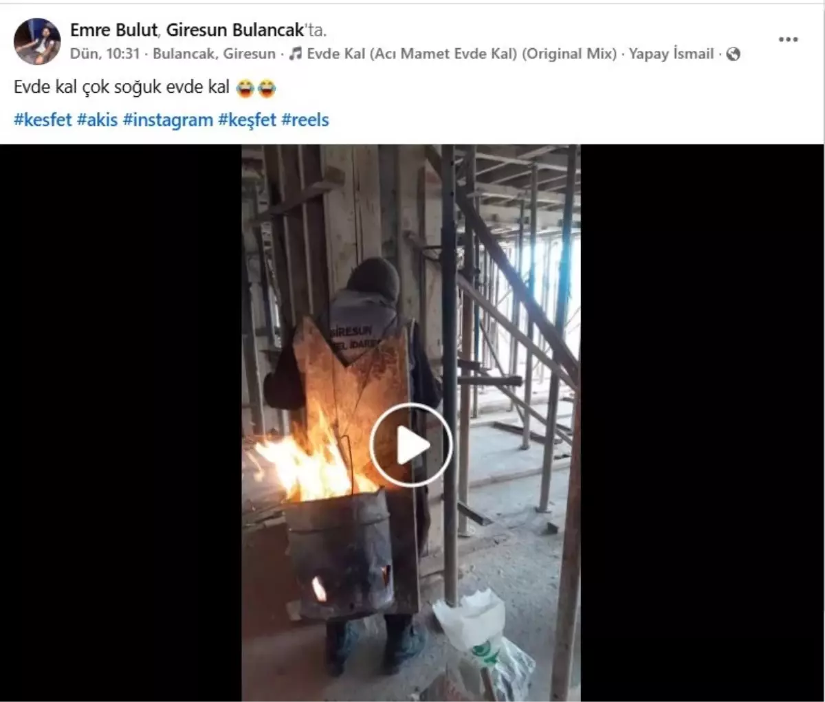 Emre Bulut’un Taşınabilir Sobası Soğukta Çalışan İnşaat İşçilerine Yeni Çözüm Sunuyor