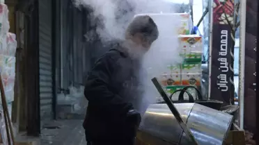 Halep sokaklarında onarım çalışmaları