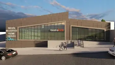 İnegöl'ün Yeni Yarı Olimpik Yüzme Havuzu İnşaatına Başladı