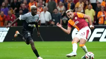 Maç öncesi sahada Galatasaray oyuncuları