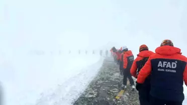 AFAD Personeli Çığda Arama ve Kurtarma Tekniklerini Başarıyla Tamamladı