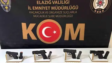 Elazığ’da Ruhsatsız Silah Operasyonu: 4 Tabanca Ele Geçirildi, 2 Şüpheli Tutuklandı