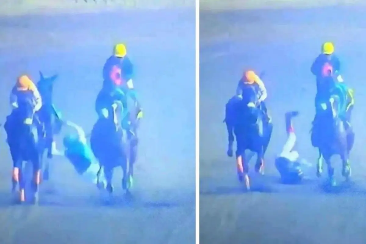 Hapi Jockey Club pistinde yaşanan kaza