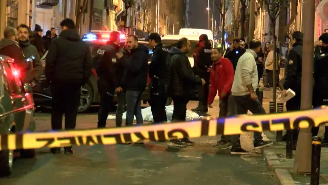 Olay yerindeki çöp konteyneri