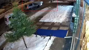 Kaza anındaki güvenlik kamerası kaydı