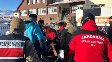 Bingöl Haserek Kayak Merkezi'nde Kaza: Yaralıya JAK ve UMKE Müdahalesi