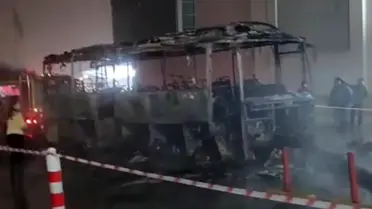 Kapıkule Gümrük Sahası'nda Yolcu Otobüsü Alev Aldı