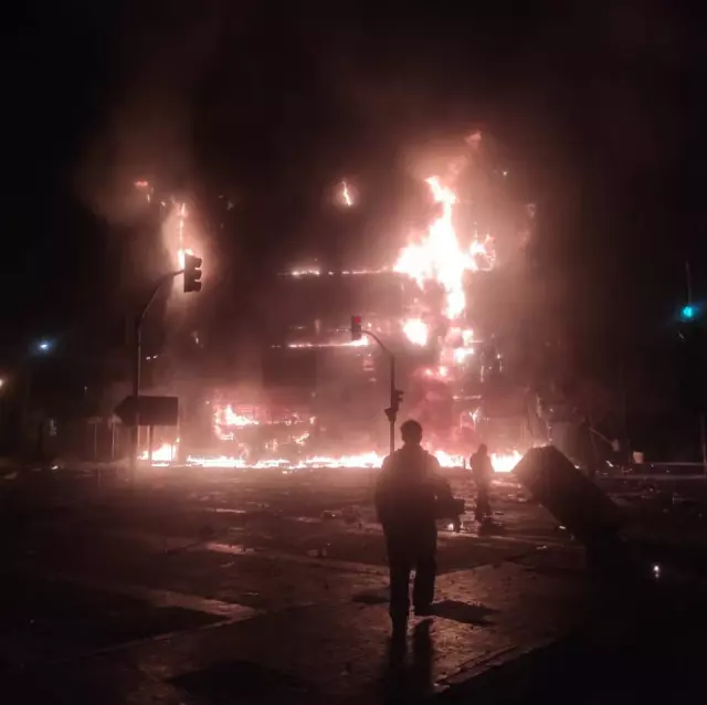 Gösteri alanında güvenlik kamerası görüntüsü