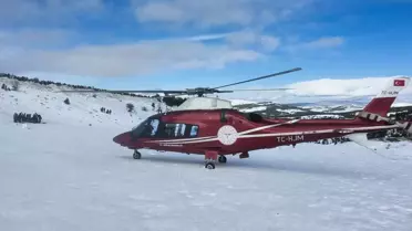 Derbent Aladağ Kayak Merkezi'nde Genç Yaralanma: Helikopterle Hastaneye Sevk