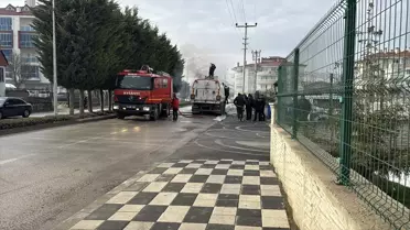 Bolu’da Yol Süpürme Aracında Çıkan Yangın Hızla Kontrol Altına Alındı