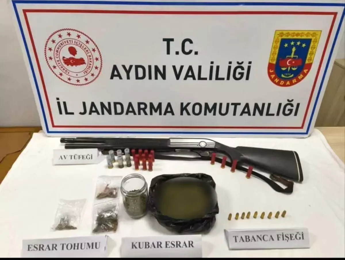 Efeler'de Jandarma Operasyonu: Ruhsatsız Silah ve Uyuşturucu Ele Geçirildi