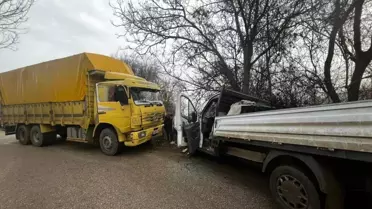Kazanın meydana geldiği yolun görüntüsü