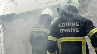 Edirne'de Depo Yangını Hızla Kontrol Altına Alındı