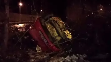 Takla atan otomobilin detay görüntüsü