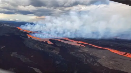 Kilauea yanardağının aktif lava akışı