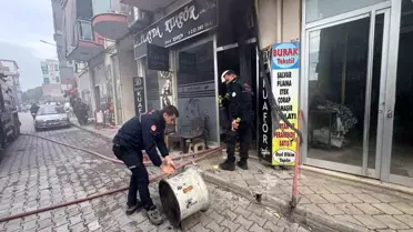 Yangın sonrası itfaiye ekibi