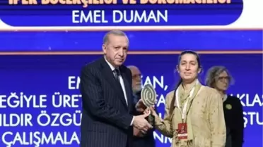 Hatay’ın Altın İpeği Emel Duman’a Yaşayan İnsan Hazineleri Ödülü