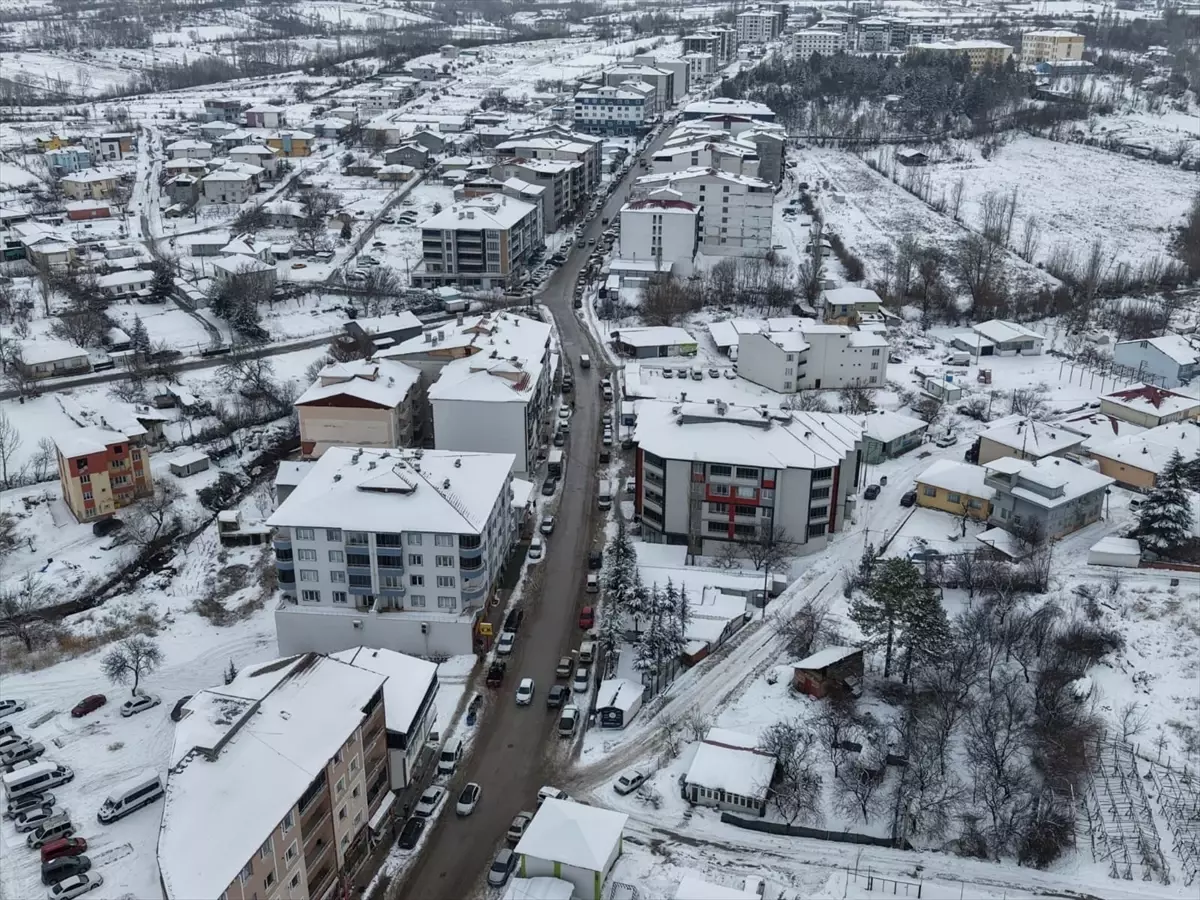 Doğanşehir'de Beyaz Bir Kış Manzarası