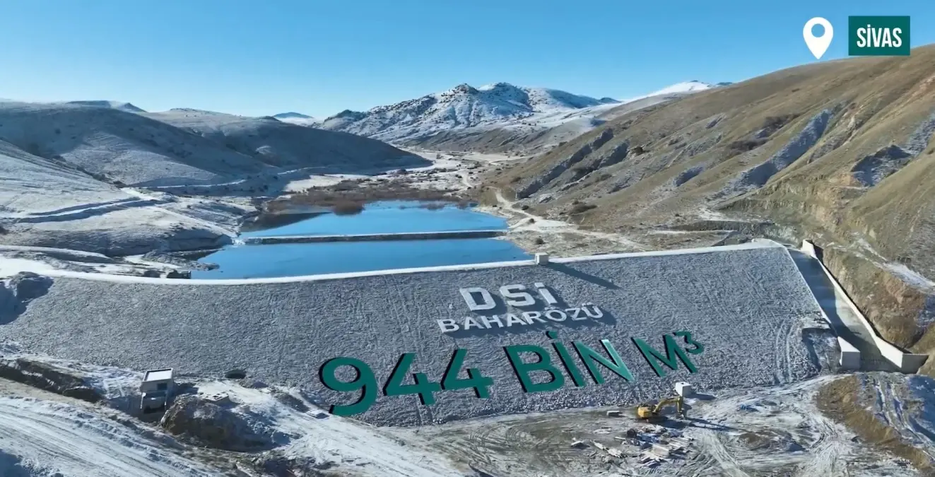 Sivas’ta Ulaş Baharözü Barajı’na 160 Milyon TL’lik Su Depolama Projesi Tamamlandı