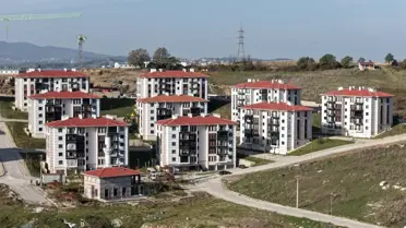 Teslim edilen sosyal konutların iç mekan görüntüsü